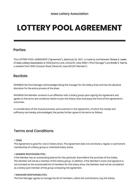 workplace lottery|workplace lottery pool contract template.